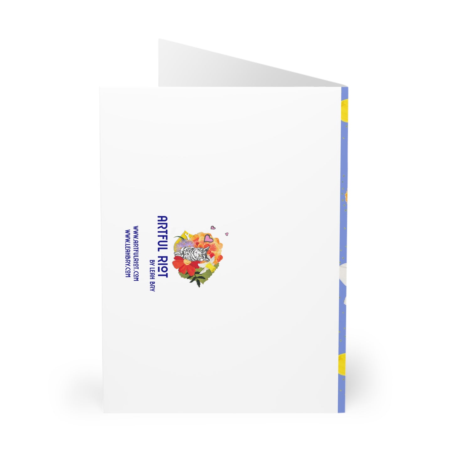 Daffodils on Blue Large Greeting Cards (5 Pack)