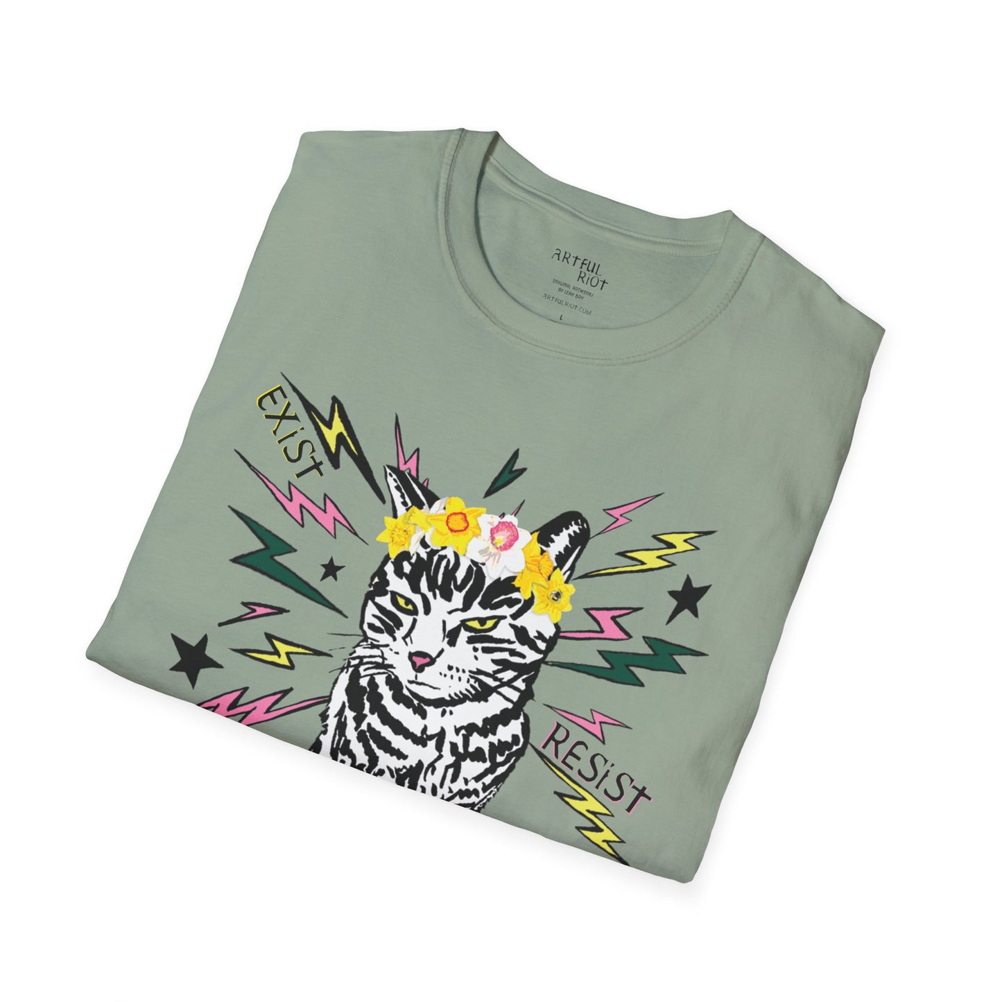 Punk Rock Pussycat says Exist Resist Persist (Limited Edition T-Shirt)
