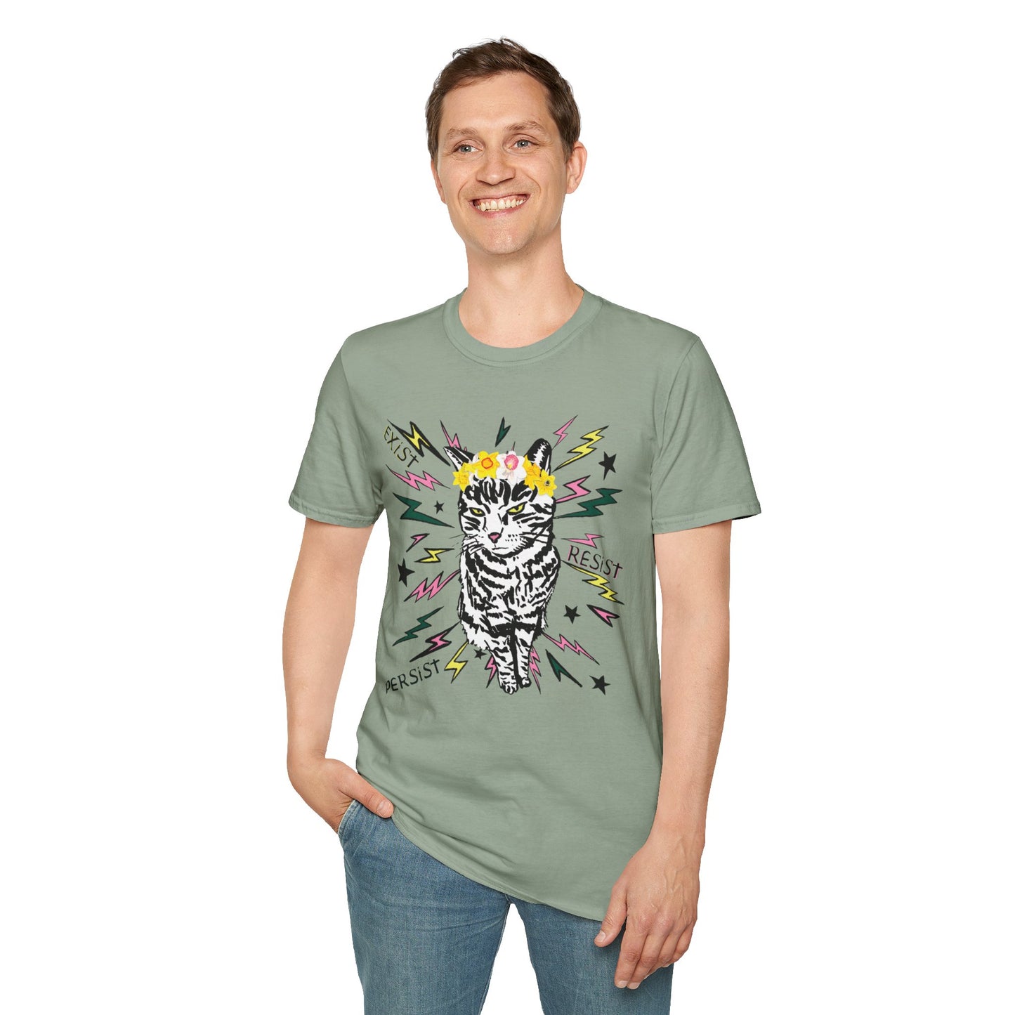 Punk Rock Pussycat says Exist Resist Persist (Limited Edition T-Shirt)