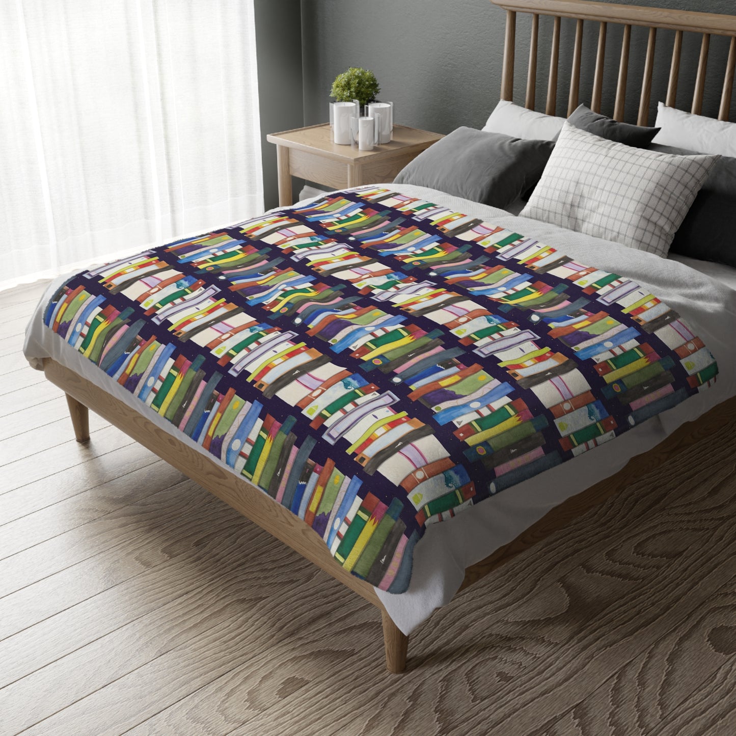 Infinite Book Stack Blanket