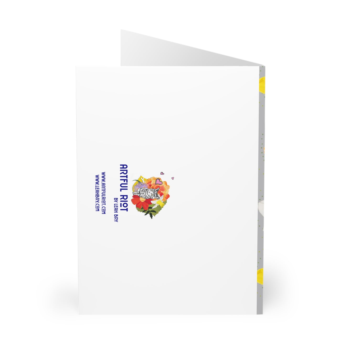 Daffodils on Grey Large Greeting Cards (5 Pack)