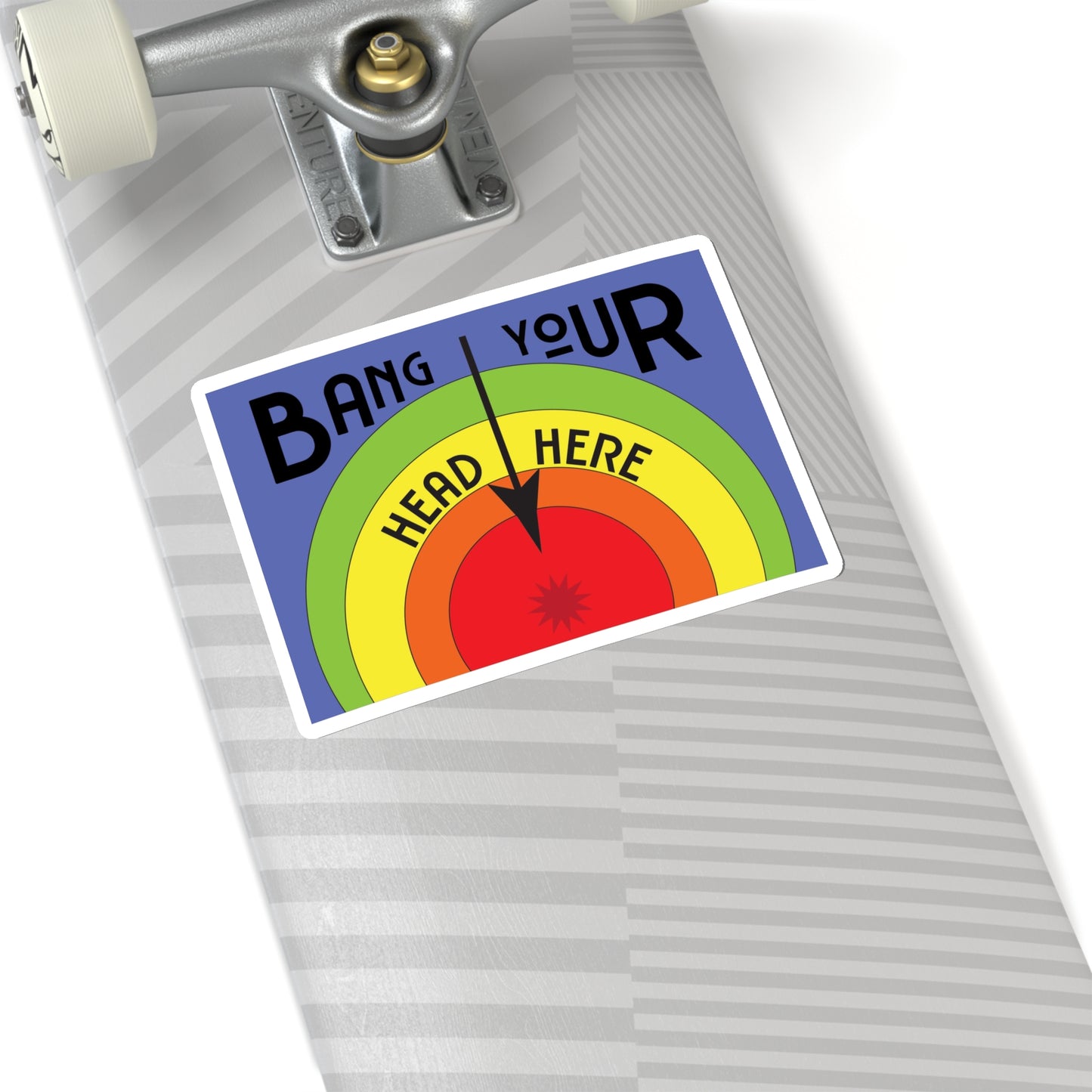 Bang Your Head Here Sticker
