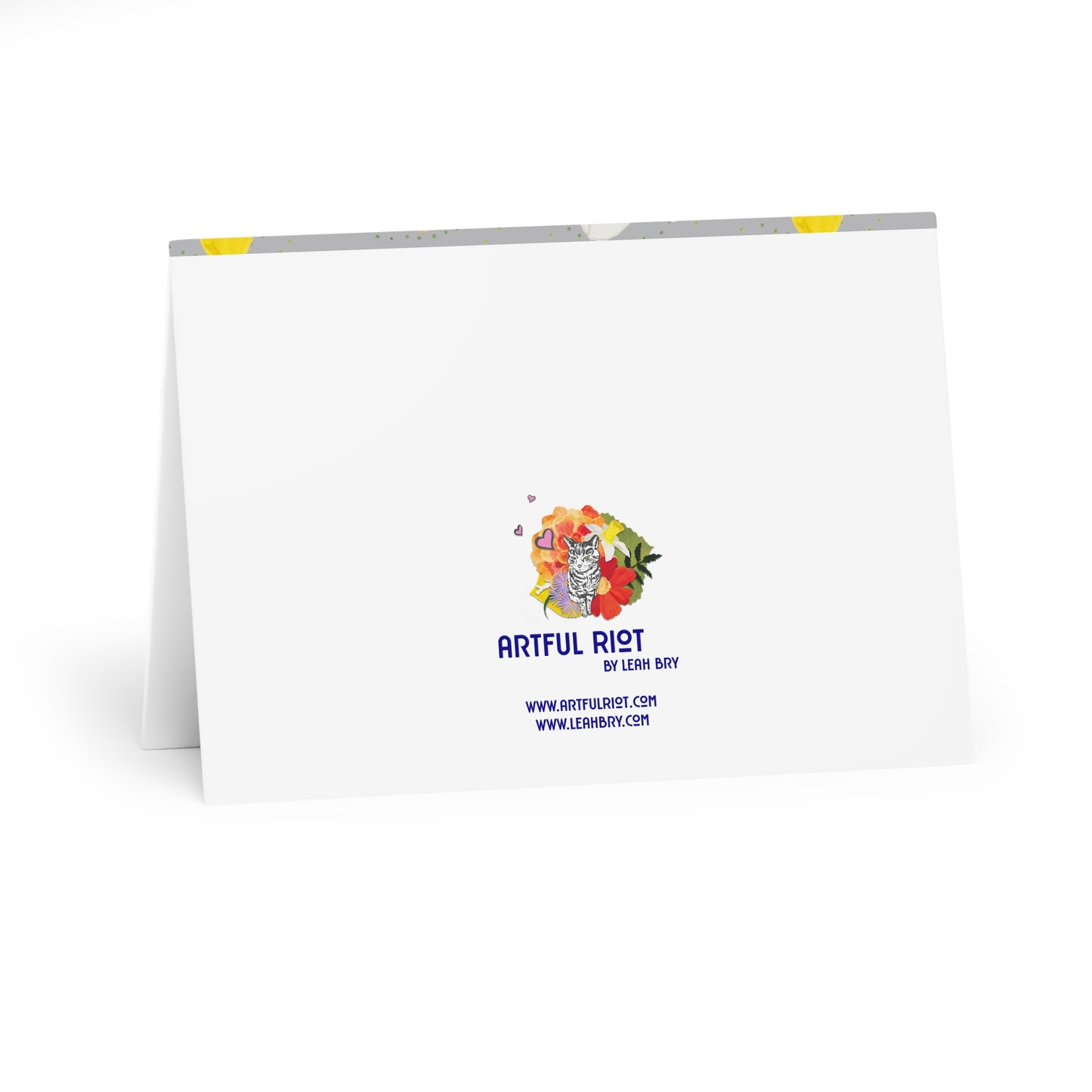 Daffodils on Grey Large Greeting Cards (5 Pack)