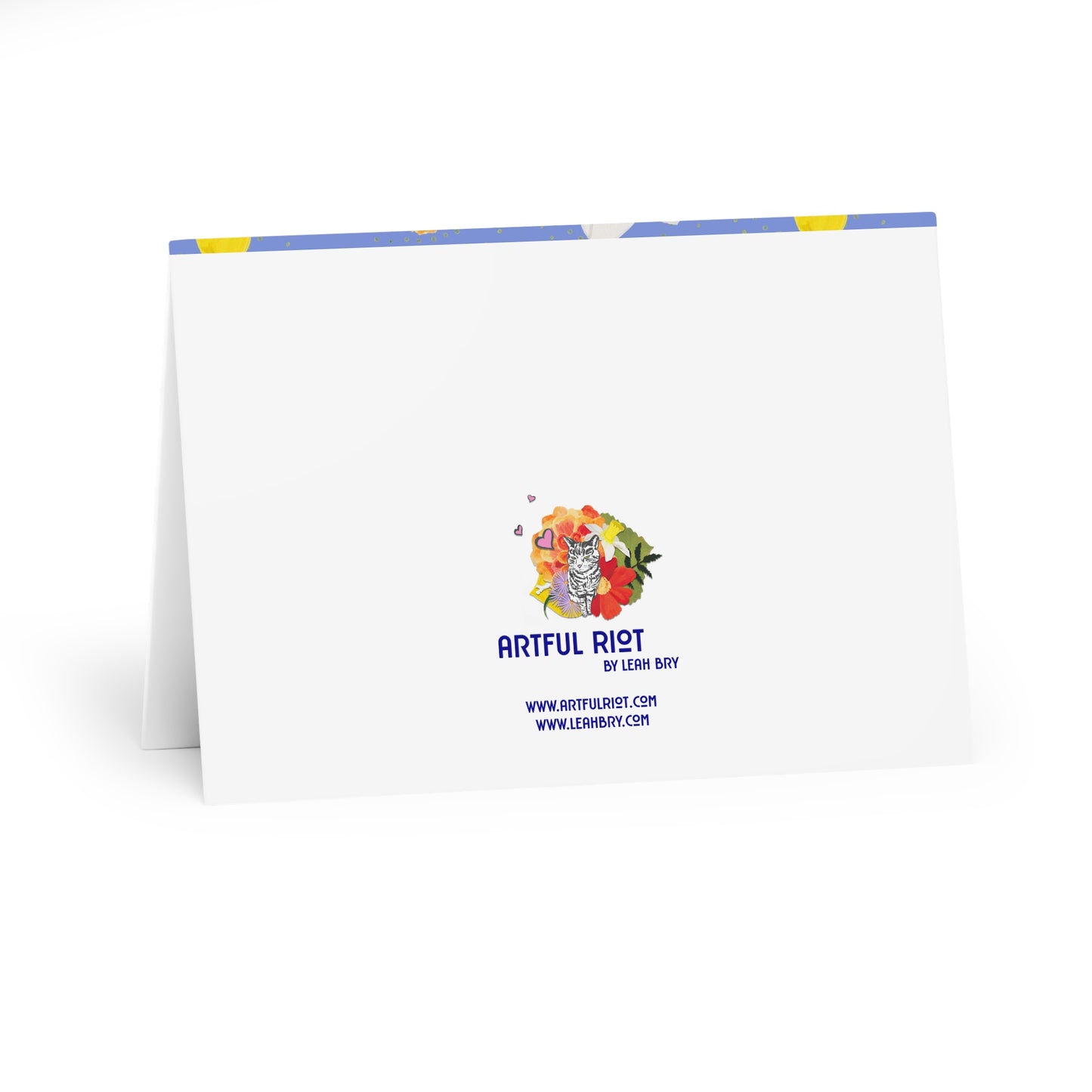 Daffodils on Blue Large Greeting Cards (5 Pack)