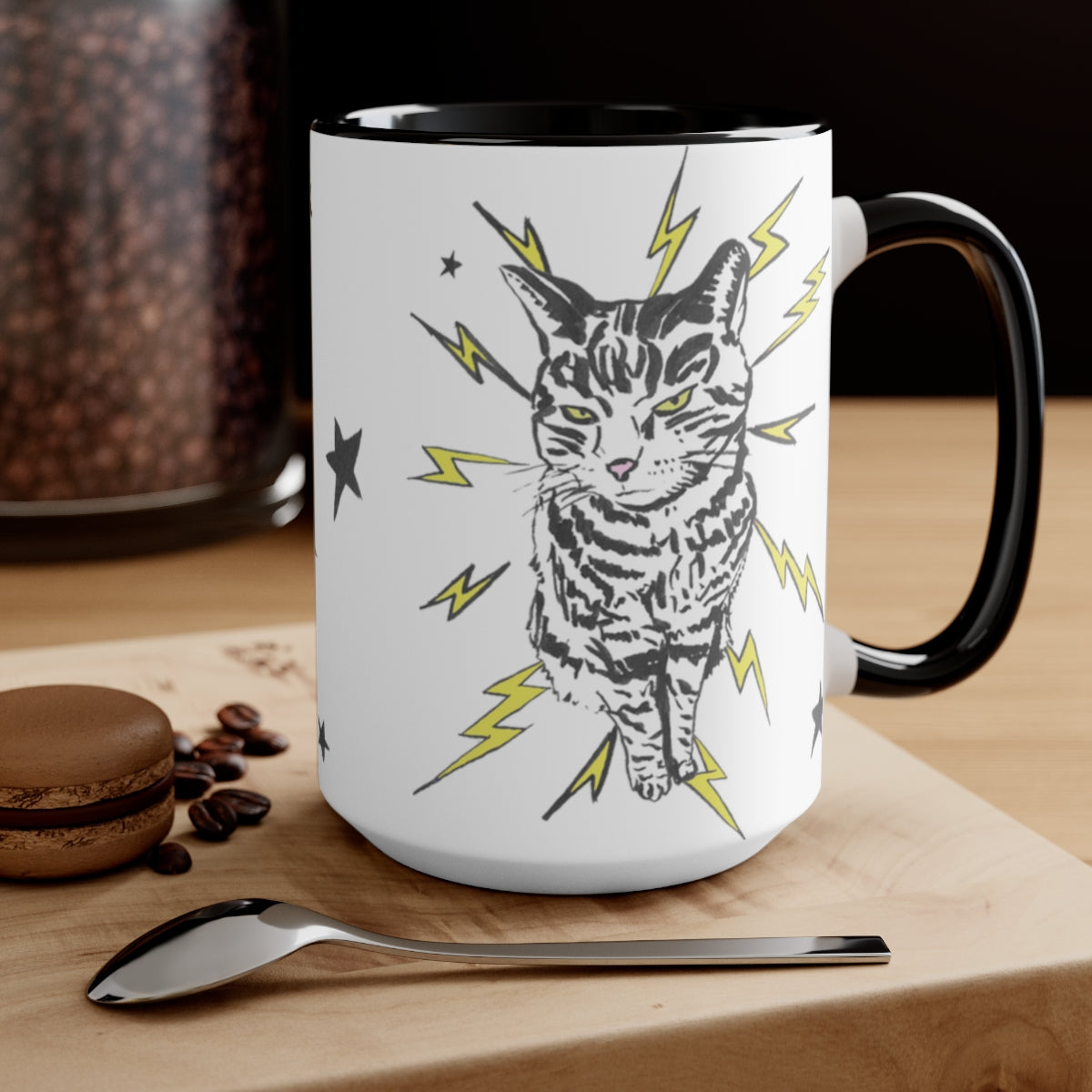 Black and White Punk Rock Pussy Mug