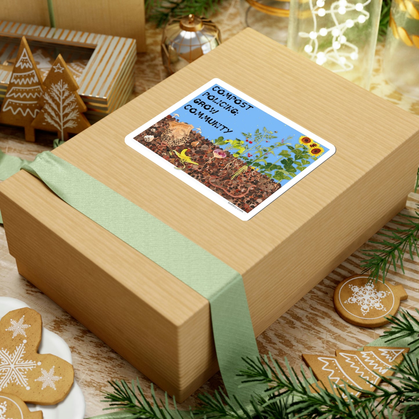 Compost Policing; Grow Community Sticker