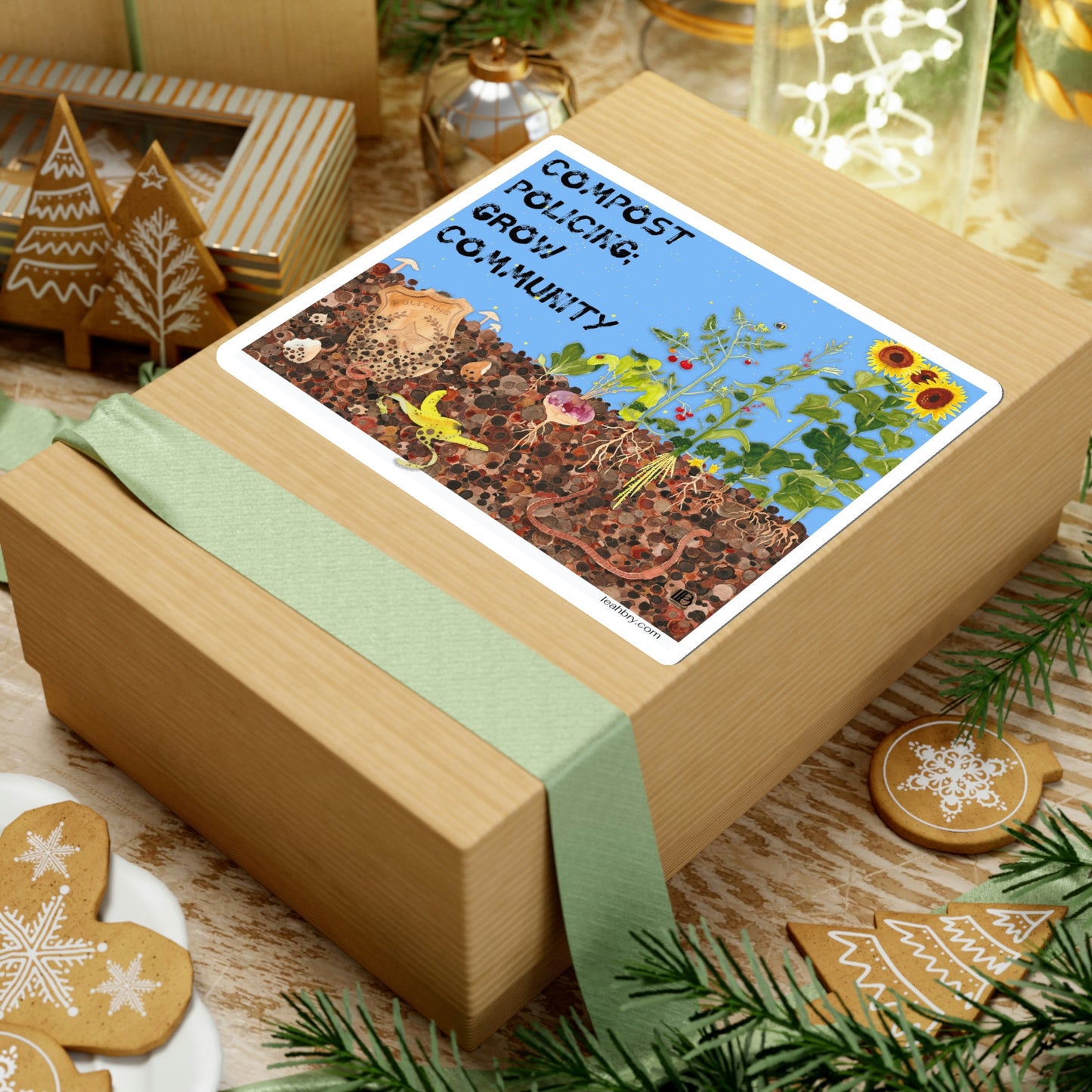 Compost Policing; Grow Community Sticker