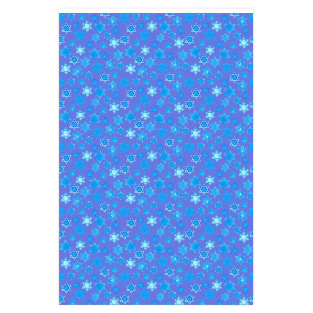 Turquoise on Blue Stars of David Wrapping Paper