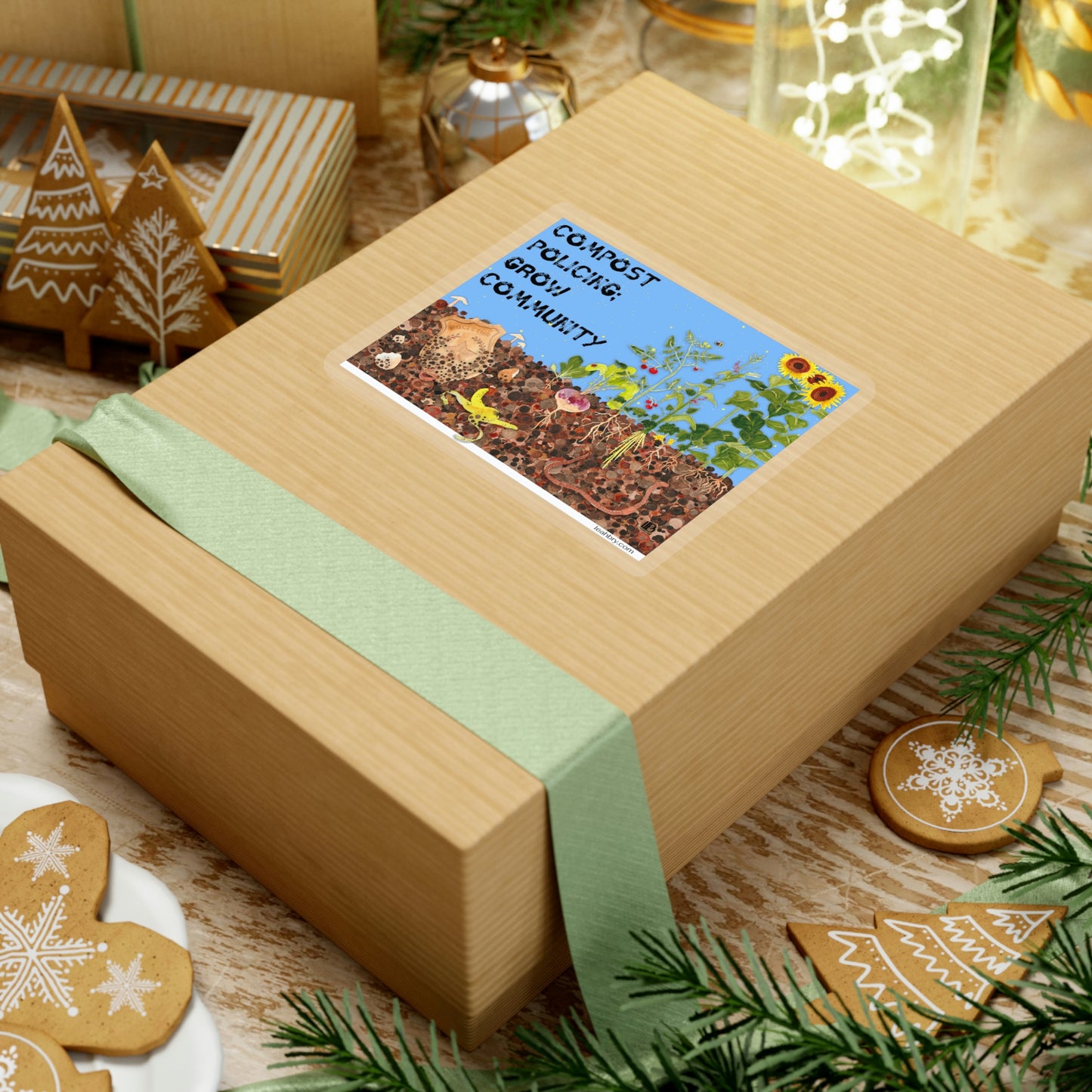 Compost Policing; Grow Community Sticker
