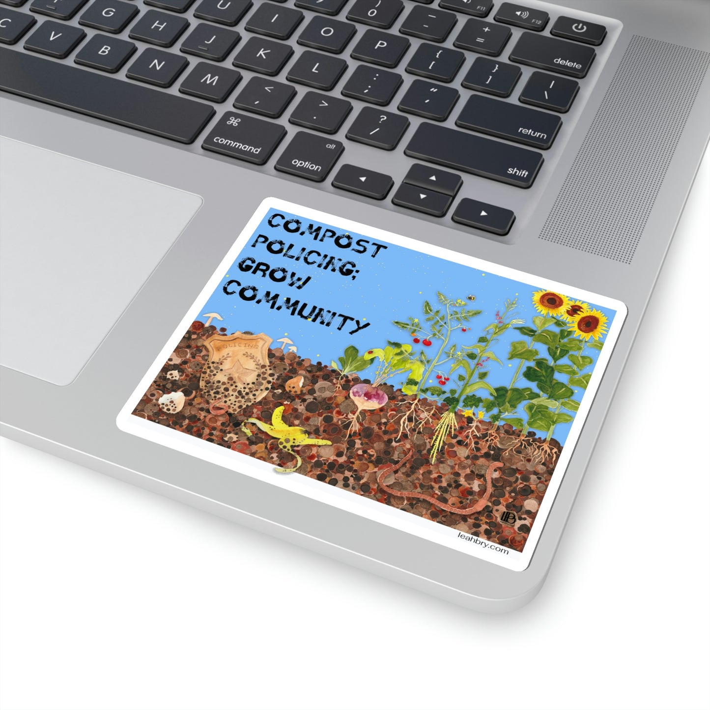Compost Policing; Grow Community Sticker