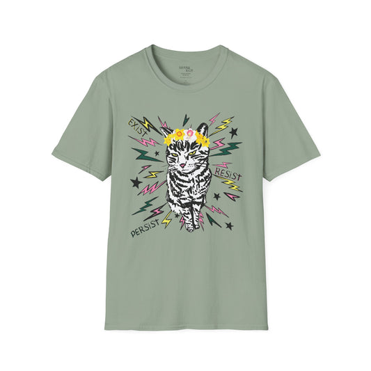 Punk Rock Pussycat says Exist Resist Persist (Limited Edition T-Shirt)