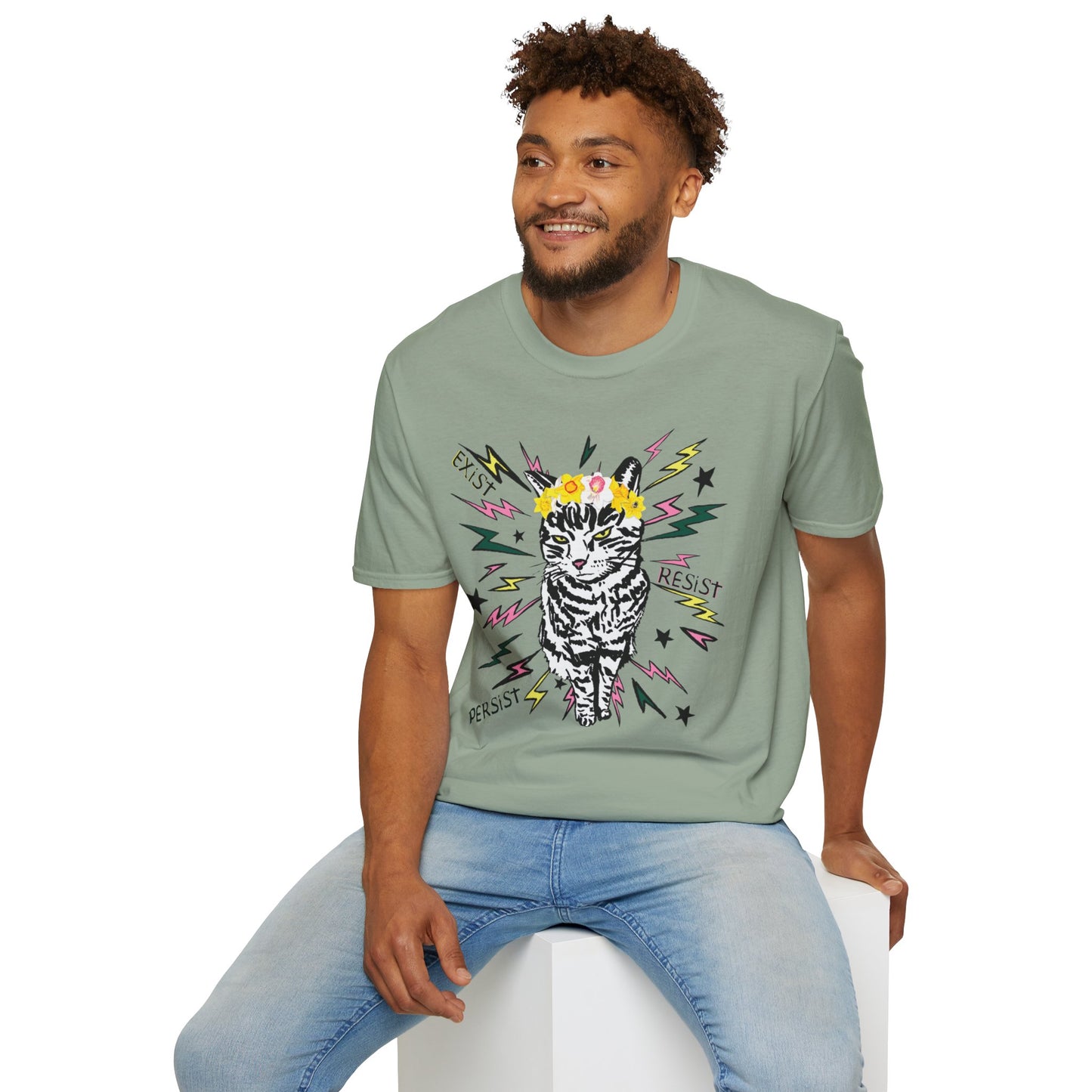 Punk Rock Pussycat says Exist Resist Persist (Limited Edition T-Shirt)