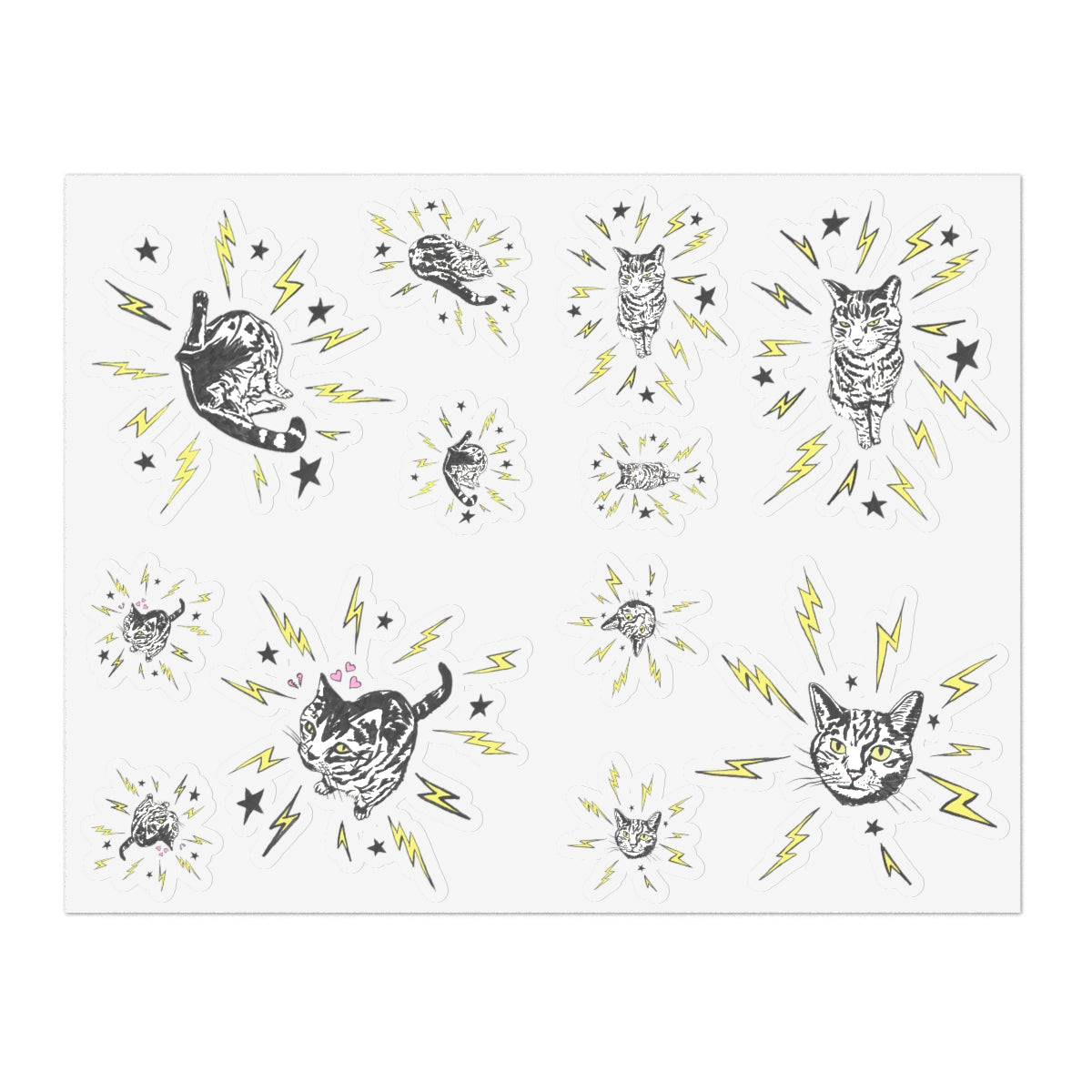 Punk Rock Pussy Sticker Sheet - Transparent